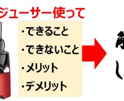 スロージューサーのメリットやデメリット